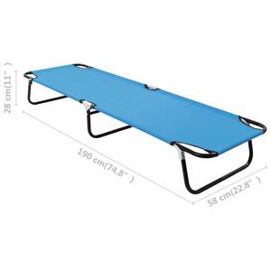 Sonnenliege 3000930 Blau - Metall - 58 x 28 x 190 cm