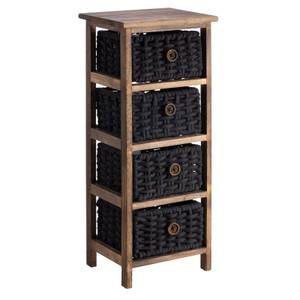 Chiffonnier PLUTO Noir - Bois massif - 30 x 74 x 25 cm