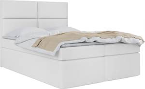 Boxspringbett mit Topper NESTEA Weiß - Breite: 120 cm - H4