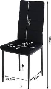Esszimmerstuhl Dana(4er Set) Schwarz