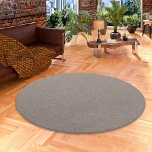 Natur Teppich Wolle Berber Rund Anthrazit - 100 x 100 cm