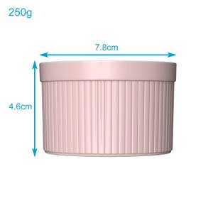 Souffléformen Auflaufförmchen Porzellan Pink - Porzellan - 8 x 5 x 8 cm