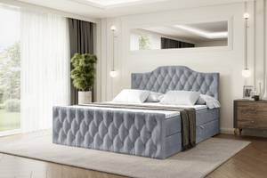 Boxspringbett VILA-1-Z Hellgrau - Breite: 180 cm - H4