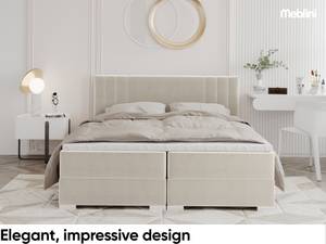 Boxspringbett Alba Creme - Breite: 180 cm - H3