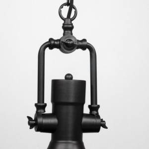 Suspension Eliga Acier / Verre - 1 ampoule - Noir