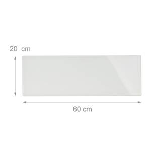 Magnettafel Glas Weiß - Glas - 60 x 20 x 1 cm