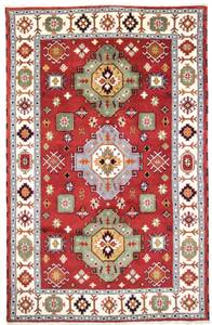 Orientteppich - 302x202cm Rot - Naturfaser - 202 x 2 x 302 cm