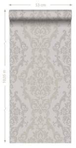 Tapete Ornamente 6996 Grau - Naturfaser - Textil - 53 x 1005 x 1005 cm