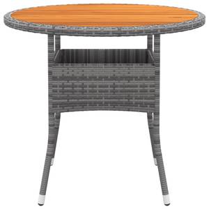 Table de jardin Gris - Polyrotin - Bois/Imitation - 80 x 75 x 80 cm