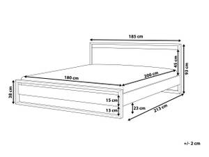 Doppelbett GIULIA Weiß - Breite: 185 cm