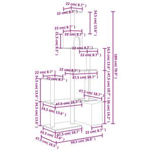 Kratzbaum  171775 Grau - Holzwerkstoff - 47 x 180 x 98 cm