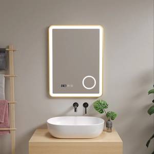 Miroir LED Pescara Doré - 60 x 80 cm