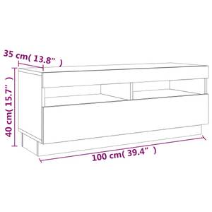 Meuble tv 3009233 Marron foncé - Largeur : 100 cm