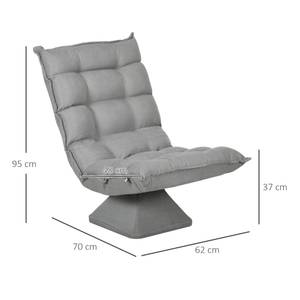 Bodensofa 839-423V00LG Glas Grau