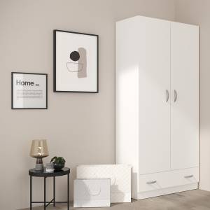 Armoire Orlando Blanc - Bois manufacturé - 39 x 171 x 78 cm