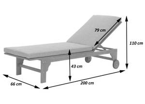 Sonnenliege N48 Grau