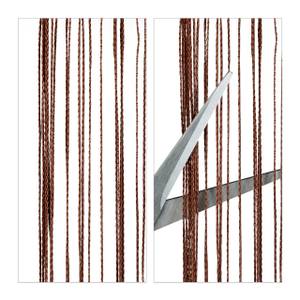 5x Rideau de fil Marron - Textile - 145 x 245 x 1 cm