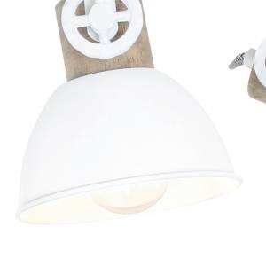 Strahler, Spots & Aufbaustrahler Fer / Pin - 3 ampoules - Marron - Blanc