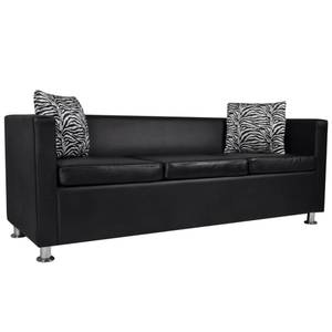 Canapé 3002824-3 (lot de 2) Noir - Cuir synthétique - 170 x 63 x 62 cm