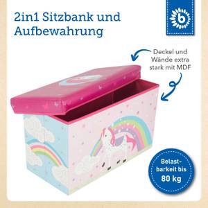 Spielzeugkiste Einhorn Pink - Kunststoff - 30 x 35 x 60 cm