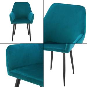 Lot de 2 chaises de salle à manger Turquoise