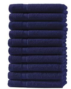 10er Set Handtücher Frottee 50x100 cm Nachtblau