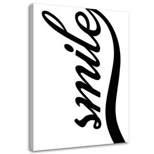 Wandbilder Schriftzug Smile Typografie 70 x 100 cm