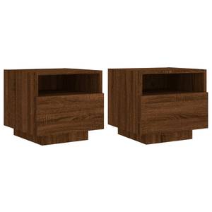 Nachttische mit LED 2er Set W544 Holzwerkstoff - 40 x 37 x 39 cm