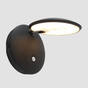 Applique Murale LED Zenith Fer / Plexiglas - 1 ampoule - Noir