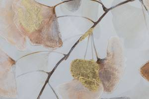 Tableau peint à la main Charm of Autumn Beige - Marron - Bois massif - Textile - 80 x 80 x 4 cm