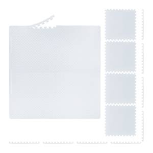 Weiße Bodenschutzmatte im 8er Set Weiß - Kunststoff - 60 x 1 x 60 cm