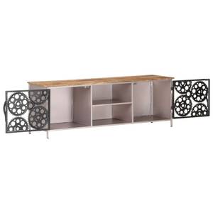 Meuble tv 323737 Marron - Métal - Bois massif - Bois/Imitation - 30 x 40 x 120 cm