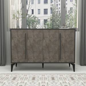 Sideboard Majör Betonoptik 4 Türig Beige - Grau - Holzwerkstoff - 140 x 95 x 35 cm