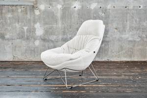 Fauteuil relax AVON Tissu Blanc crème