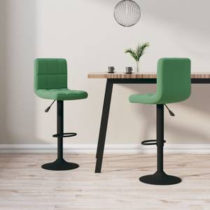 Tabouret de bar 3007103 (lot de 2) Vert - Métal - Textile - 47 x 111 x 40 cm