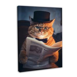 Leinwandbild Cat Tabby Smart 80 x 120 cm