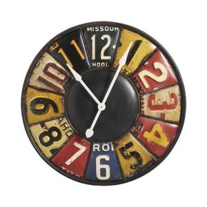 Horloge murale rétro en métal Métal - 79 x 79 x 7 cm