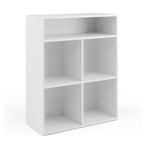 Bibliothèque pour 4 boîtes pliables Blanc - Bois manufacturé - 72 x 90 x 30 cm