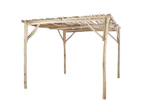 Selbsttragende Pergola TULUM Beige - Holzwerkstoff - 300 x 245 x 302 cm