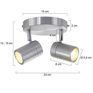 Strahler, Spots & Aufbaustrahler Upro Fer - 2 ampoules - Argenté