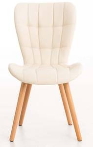 Chaise de salle à manger Elda Lot de 4 Blanc crème