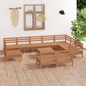 Garten-Lounge-Set Braun - Massivholz - Holzart/Dekor - 64 x 29 x 64 cm