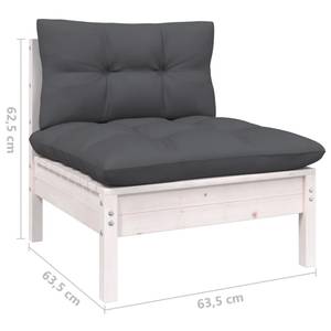 9-tlg. Garten-Lounge-Set mit Anthrazit Weiß