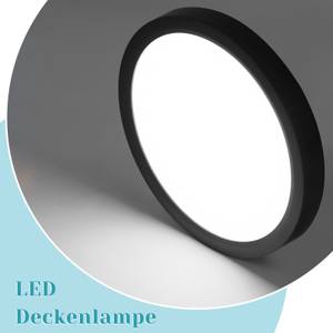 LED Deckenleuchte Warren Schwarz - Kaltweiß