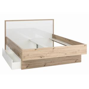 Tiroir pour lit décor blanc laqué Blanc - Bois manufacturé - 180 x 32 x 58 cm