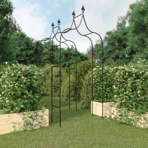 Arche de jardin 319349 (lot de 2) Noir - Métal - 120 x 260 x 38 cm