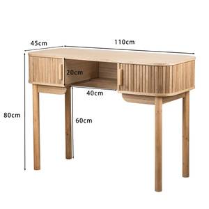 Schreibtisch TOYAMA Braun - Massivholz - 110 x 78 x 45 cm