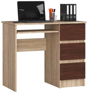 Schreibtisch A-6 R CLP Eiche Sonoma Dekor - Wenge Dekor