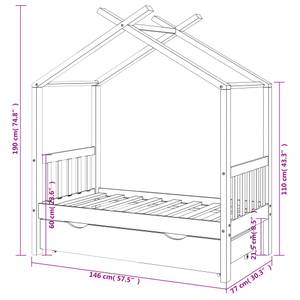 Kinder Bettrahmen 3010059 77 x 146 cm - Weiß