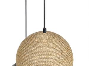 Lampe suspension ENDRICK Noir - Bleu - Marron - Blanc - Fibres naturelles - 55 x 120 x 55 cm